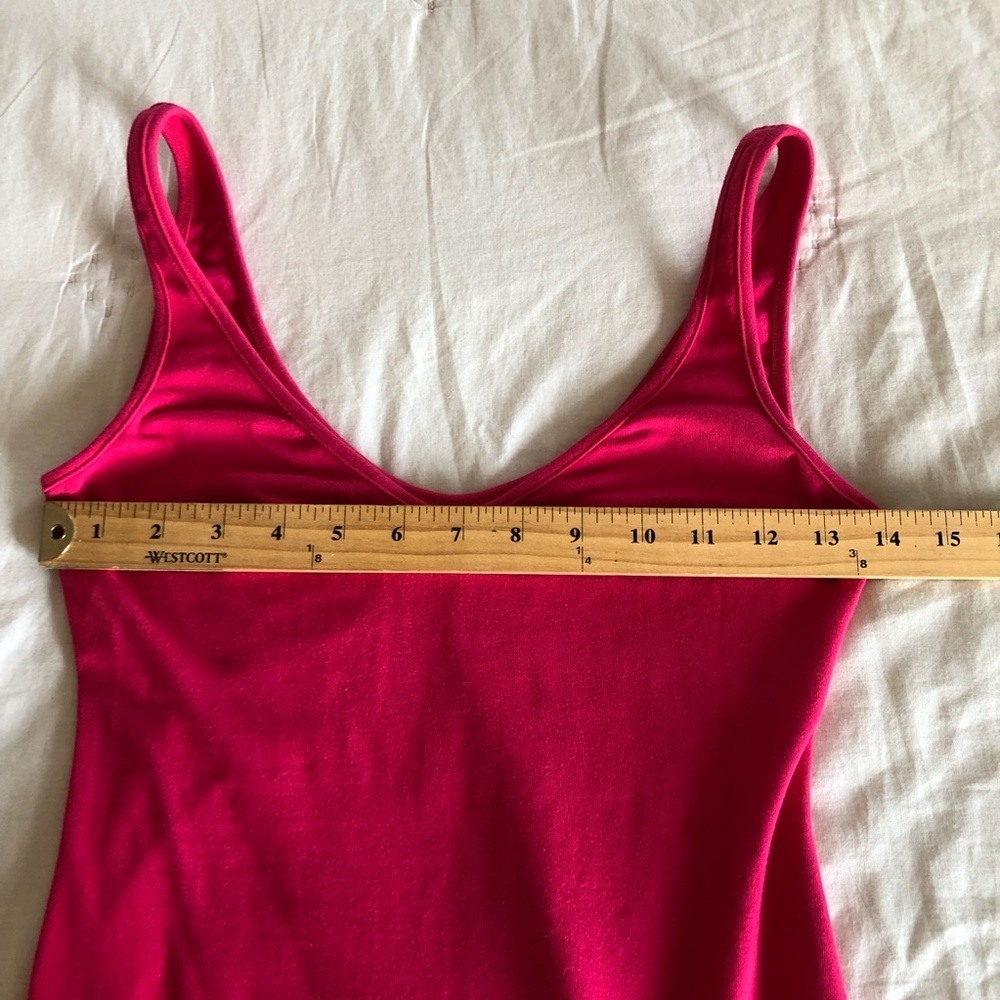 Reformation Hot Pink Bodycon Long Maxi Tank Dress XS - Picture 6 of 10